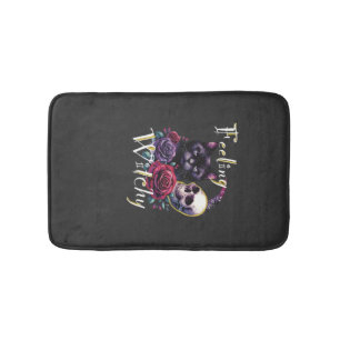 Feeling Witchy Black Cat Classic T-Shirt Bath Mat