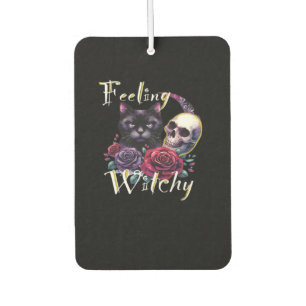 Feeling Witchy Black Cat Classic T-Shirt Car Air Freshener