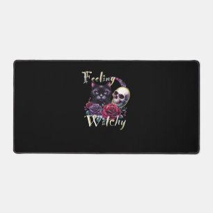 Feeling Witchy Black Cat Classic T-Shirt Desk Mat