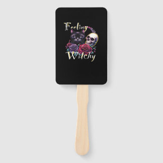 Feeling Witchy Black Cat Classic T-Shirt Hand Fan
