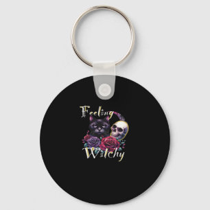 Feeling Witchy Black Cat Classic T-Shirt Key Ring