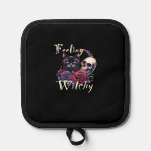 Feeling Witchy Black Cat Classic T-Shirt Pot Holder