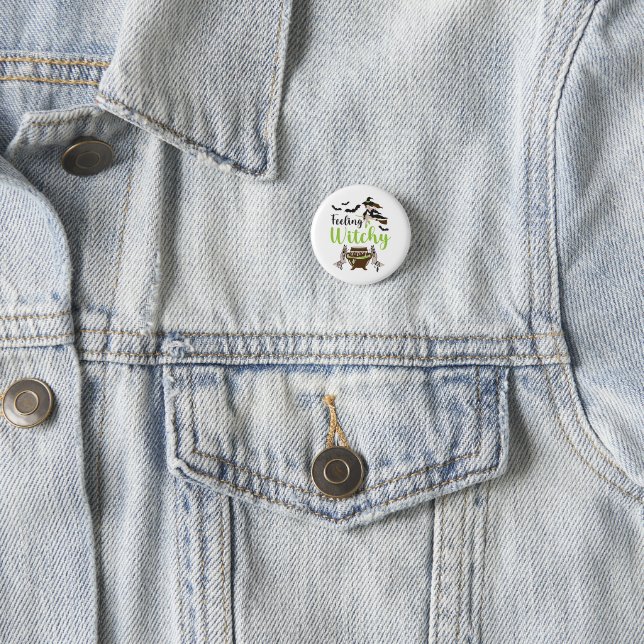 Feeling witchy Magic Halloween 3 Cm Round Badge (In Situ)