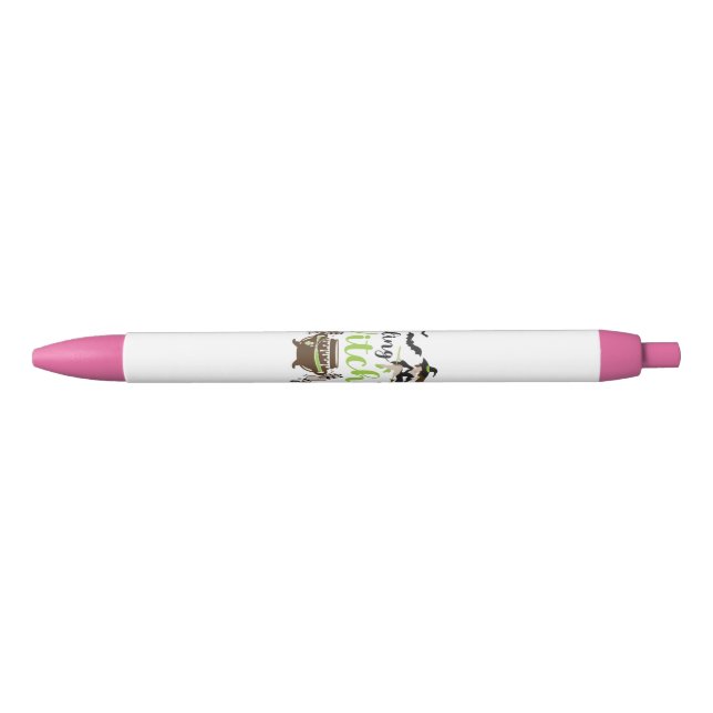 Feeling witchy Magic Halloween Black Ink Pen (Front)
