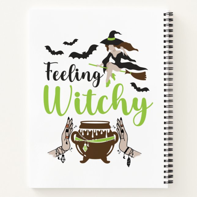 Feeling witchy Magic Halloween Notebook (Back)