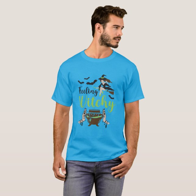 Feeling witchy Magic Halloween T-Shirt (Front Full)