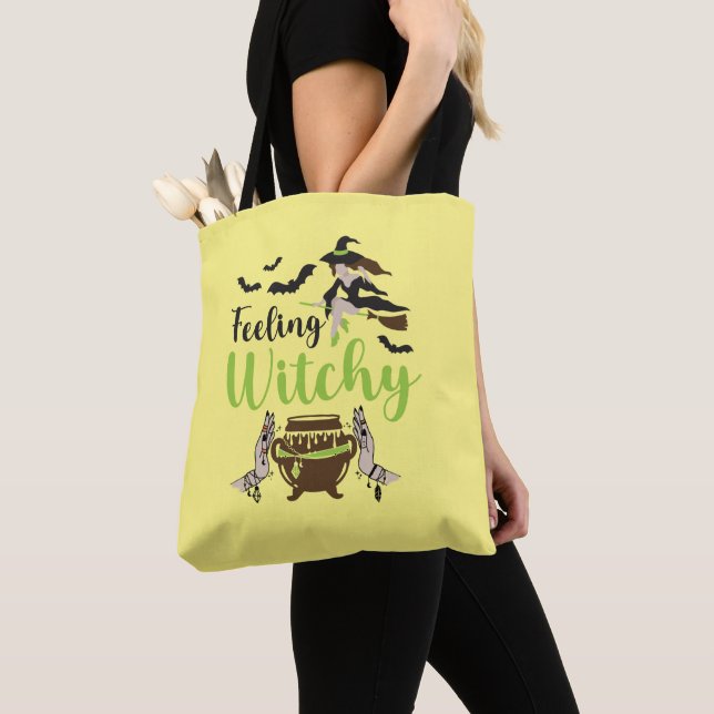 Feeling witchy Magic Halloween Tote Bag (Close Up)