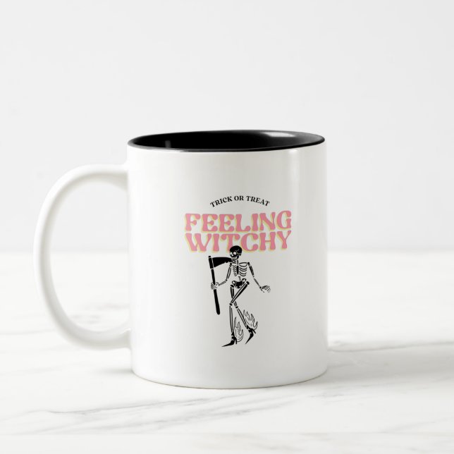 Feeling Witchy  Two-Tone Coffee Mug (Left)