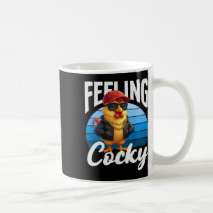 Feeling Y Funny Rooster Pun Cool Sungles Swag Coffee Mug