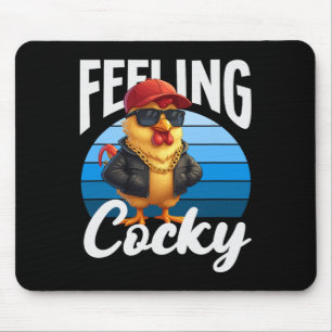 Feeling Y Funny Rooster Pun Cool Sungles Swag Mouse Pad