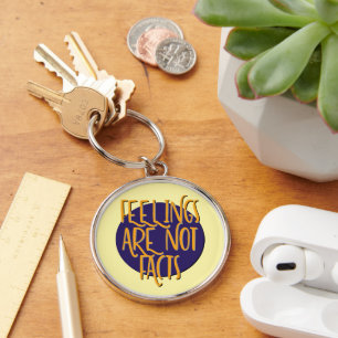 Feelings Are Not Facts 12 Step AA Recovery Slogan Key Ring