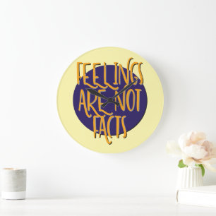 Feelings Are Not Facts 12 Step AA Recovery Slogan Large Clock