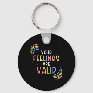 Feelings Are Valid Counsellor Mental Health Awaren Key Ring