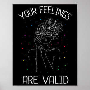 Feelings Are Valid I Mental Health Poster