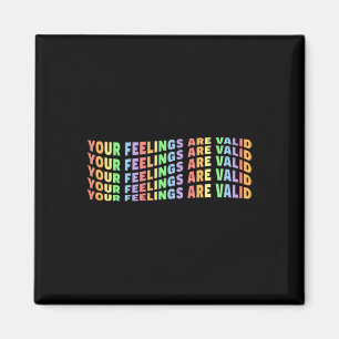 Feelings Are Valid Mental Health Pastel Pride Y2k  Magnet