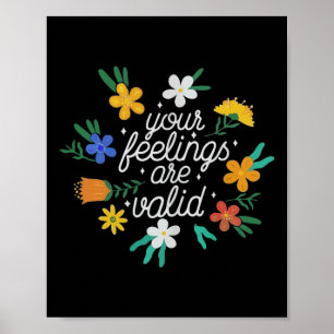 Feelings Are Valid Women Mental Health Awareness Poster