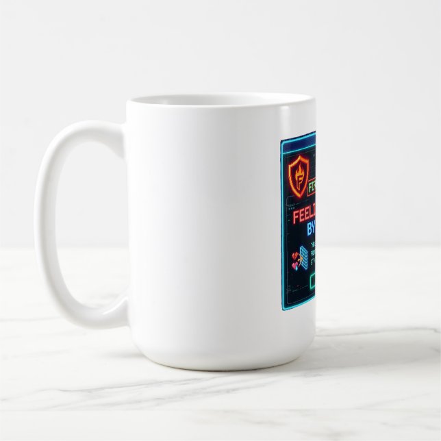 Feelings Blocked By Firewall Funny Cyber Security  Coffee Mug (Left)