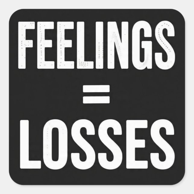 Feelings Equal Losses Funny Crypto Meme Sticker (Front)
