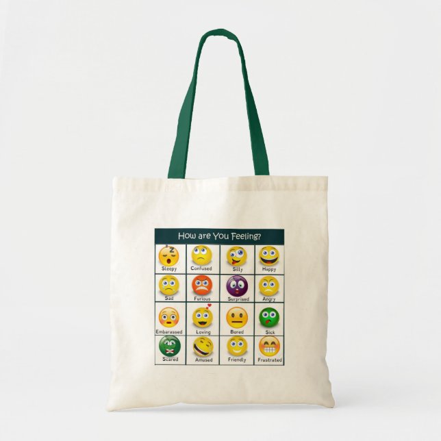 Feelings Faces - How are You Feeling?  Tote Bag (Front)
