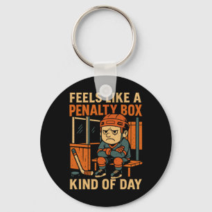 Feels Like A Penalty Box Kind Of Day Funny Hockey Key Ring