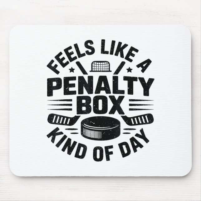Feels Like A Penalty Box Kind Of Day Funny Hockey  Mouse Pad (Front)