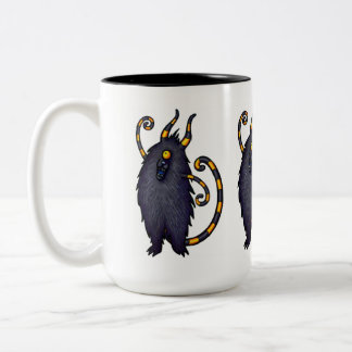 Feeping Creatures mug - striped cyclops monster