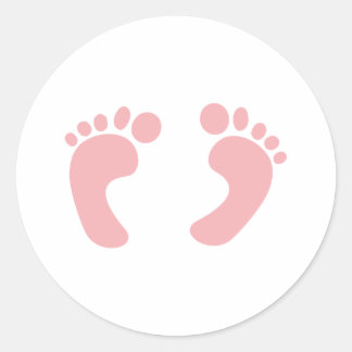 feet classic round sticker