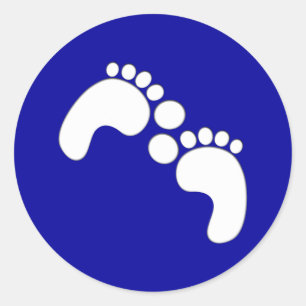 feet feet feet footprints feet footprints classic round sticker