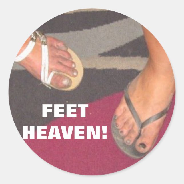 FEET HEAVEN! CLASSIC ROUND STICKER (Front)