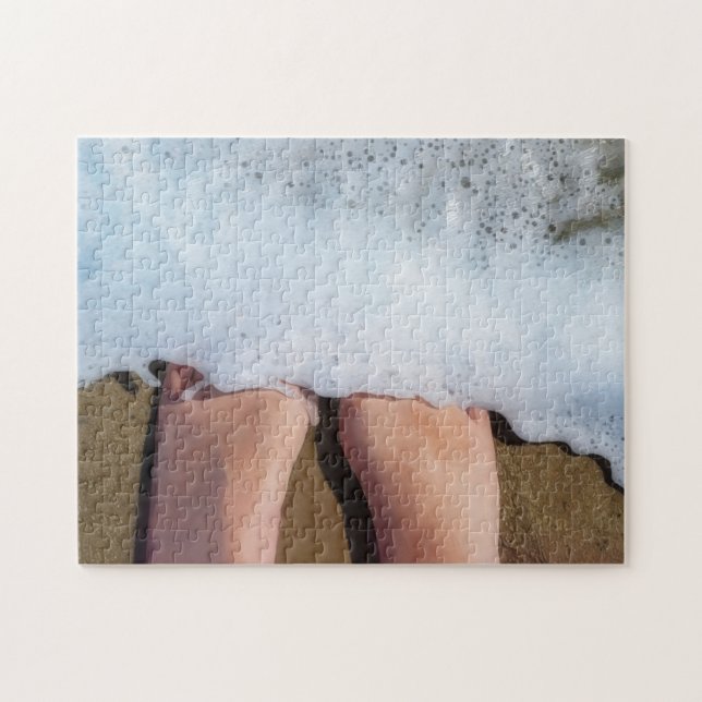 Feet in the Ocean Fun Beach Puzzle (Horizontal)