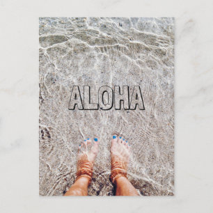 FEET IN THE OCEAN POSTCARD