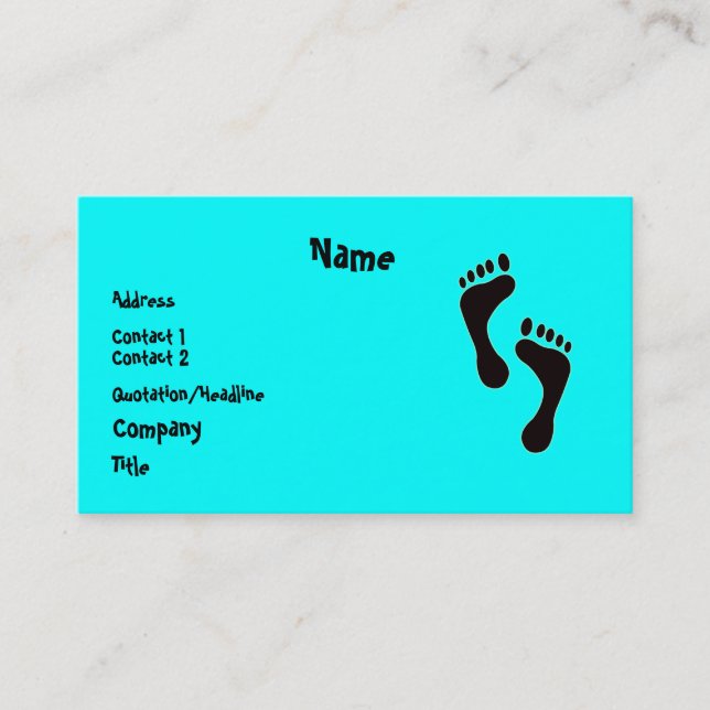 Feet on a Business Card (Front)