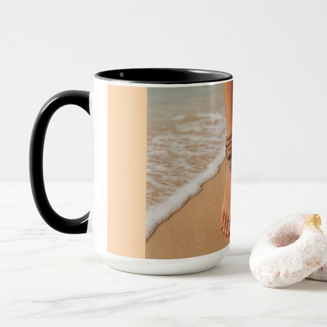 Feet-on-the-beach Mug (With Donut)