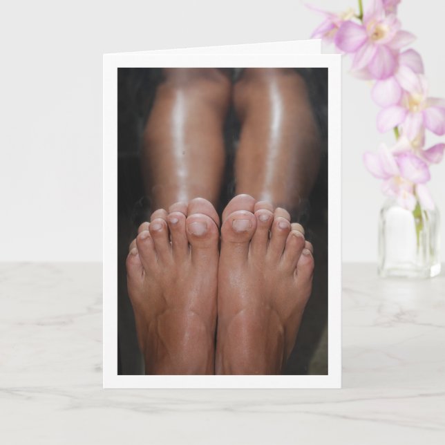 Feet Reflection in Mirror Card (Orchid)