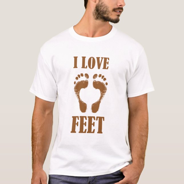 Feet Soles Footprints Funny Print Love T-Shirt (Front)