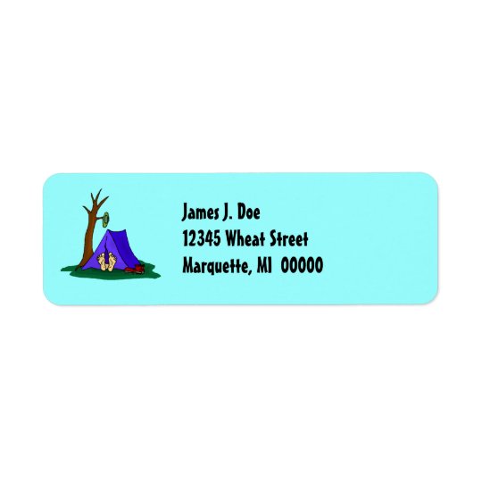 Feet Sticking Out From Tent Camper Address Labels