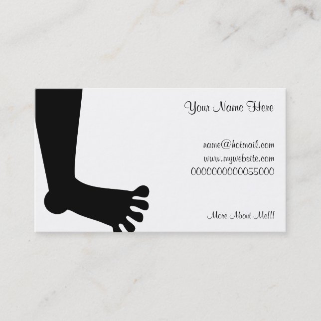 Feet, Your Name Here, Business Card (Front)