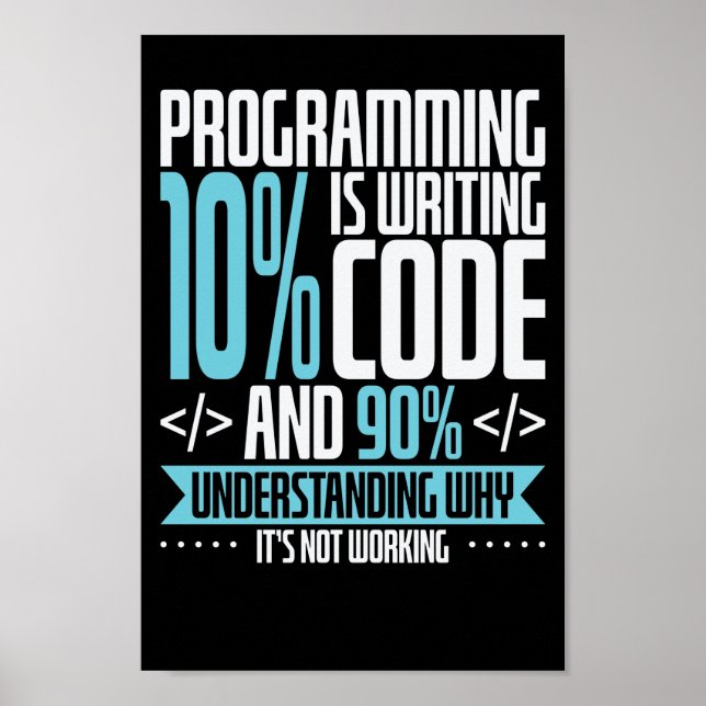 Fehler finden beim Programmieren nervt Poster (Front)