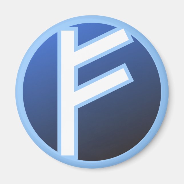 Fehu Feoh Rune Magnet (Front)