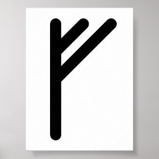 FEHU Nordic rune (Wealth, Prosperity, Abundance) | Poster