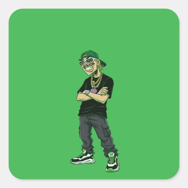 Feid Ferxo Square Sticker (Front)