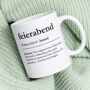 Feierabend Definition Foreign Words Dictionary Coffee Mug