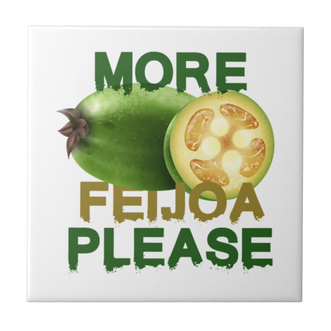 FEIJOA FRUIT ! CUTE GIFT FOR RARELY FRUIT LOVERS E CERAMIC TILE (Front)