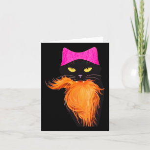 Feisty Cat Lady Funny Halloween Costume Idea Women Card