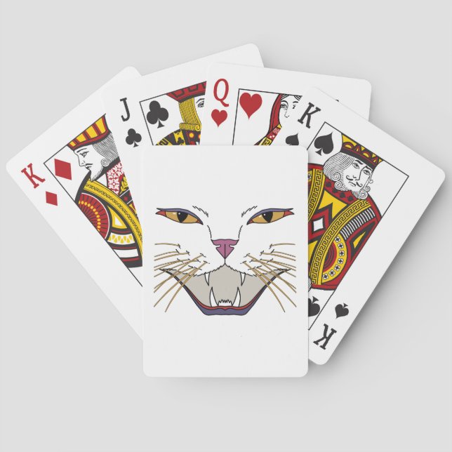 Feisty Cat Lover Playing Cards (Back)
