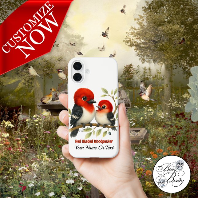 Feisty Red-headed Woodpecker Case-Mate iPhone Case (Creator Uploaded)