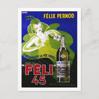 FELI 45 ABSINTHE POSTCARD