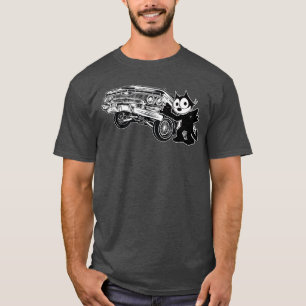 Feli Cat Cartoon Lowrider Hydraulic Bounceilt Car T-Shirt
