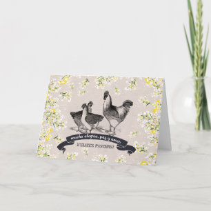 Felices Pascuas. Easter Card in Spanish