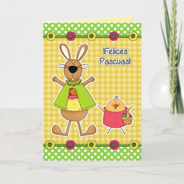 Felices Pascuas Easter Card in Spanish (Front)
